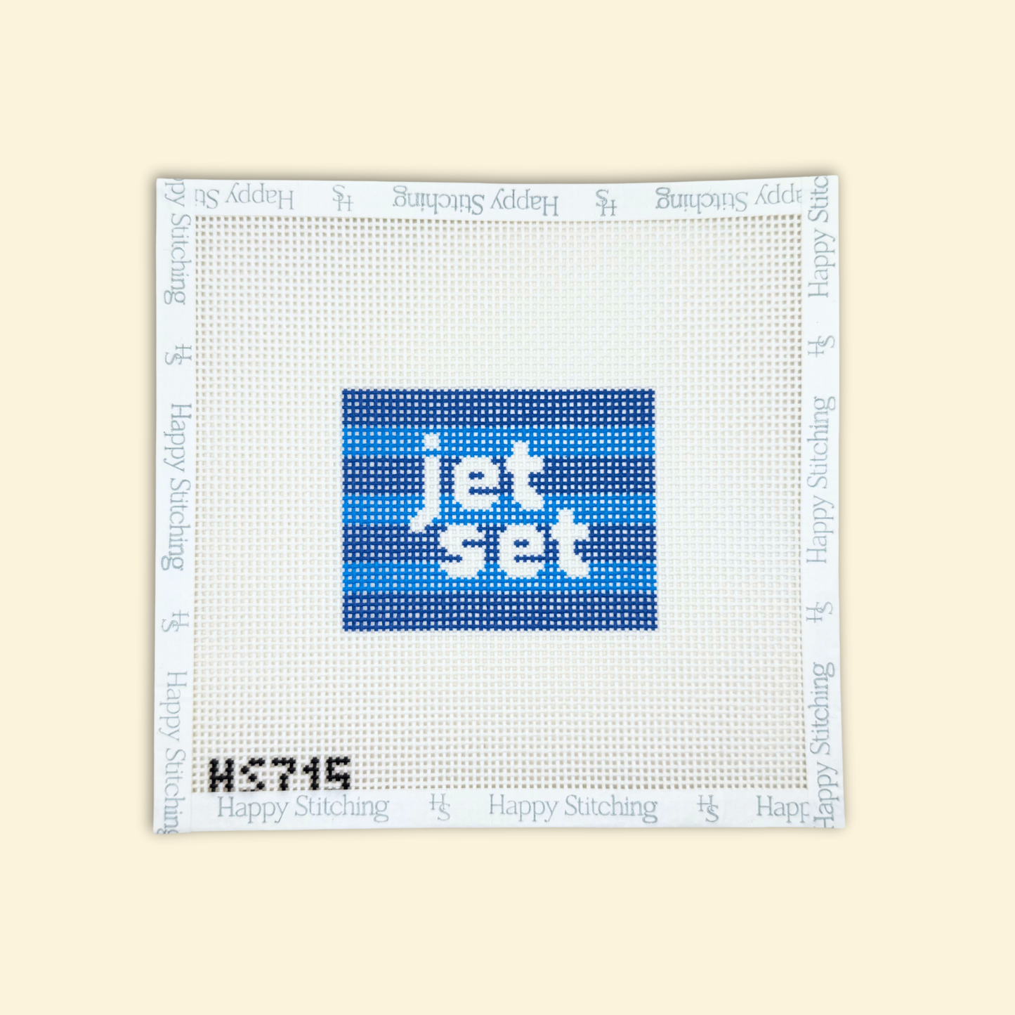 Jet Set Luggage Tag Needlepoint Kit