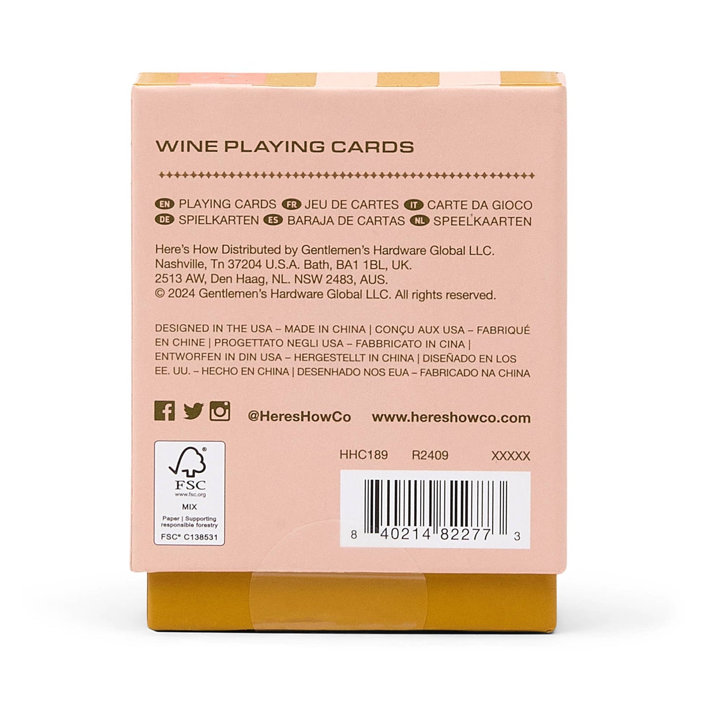 Wine Playing Cards