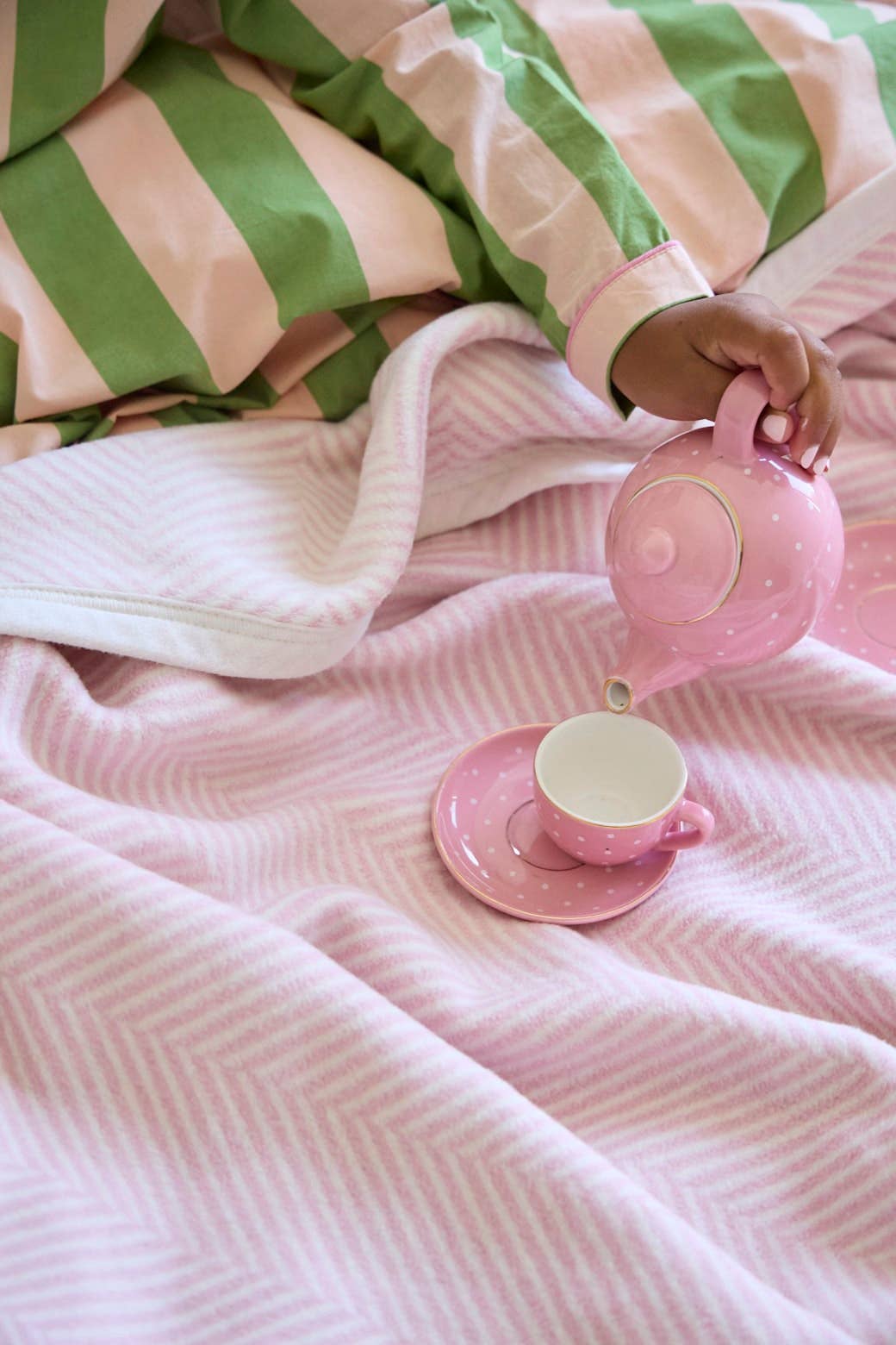 Harborview Herringbone Blush ChappyWrap Blanket