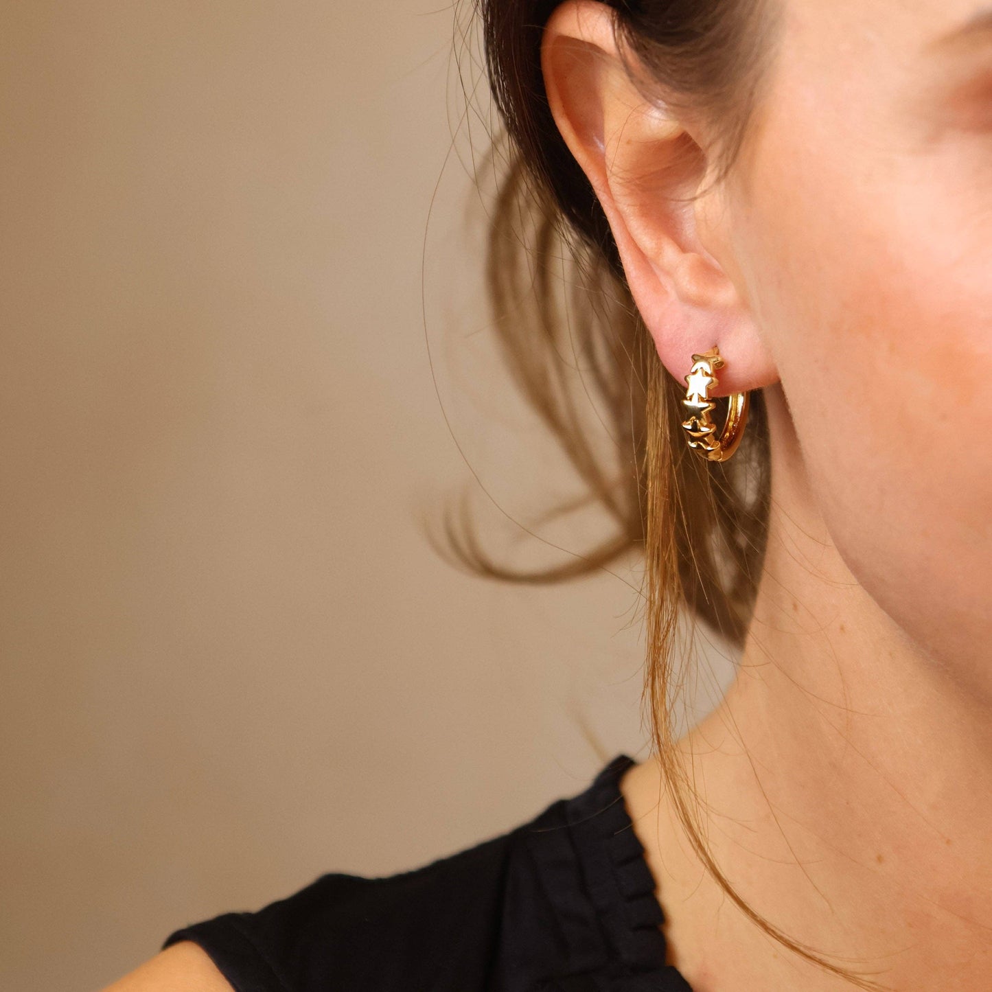 Jaelin Star Hoop Earrings