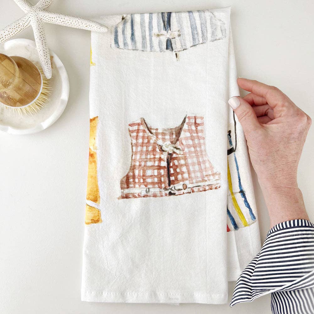 Emily Lex Studio Boat coats tea towel