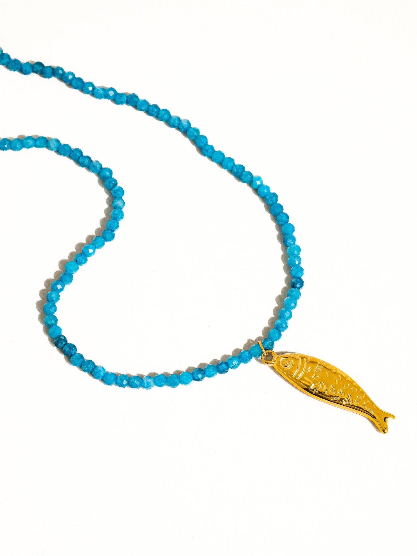 Taylor Fish Charm Beaded Necklace