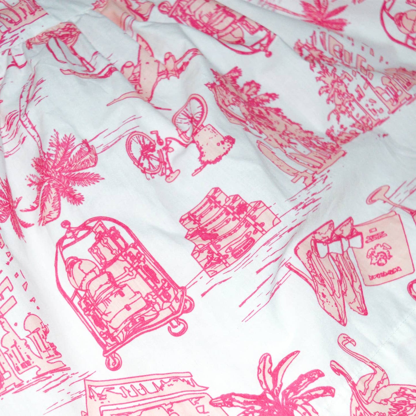 Pink Palm Beach Smocked Flutter Sleeve Dress