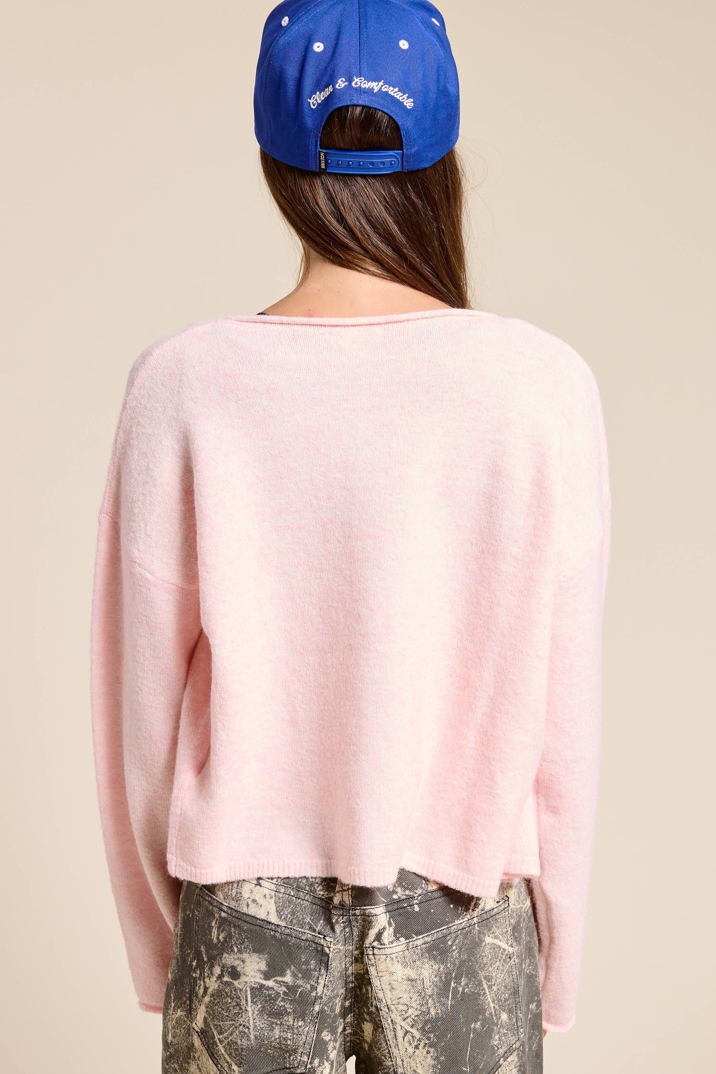 Baby Pink Essential Cardigan Sweater