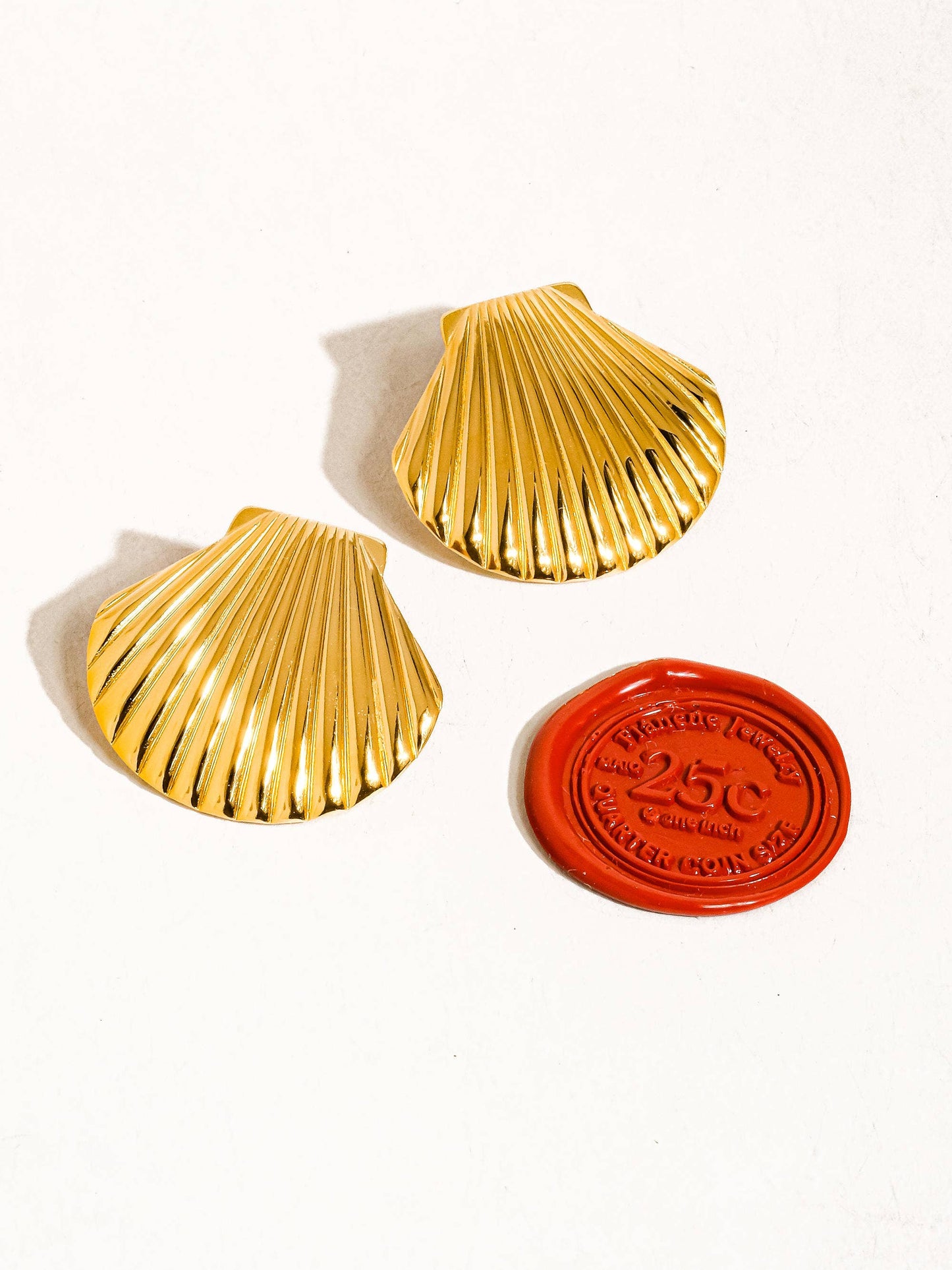 Large Shell Stud Earrings
