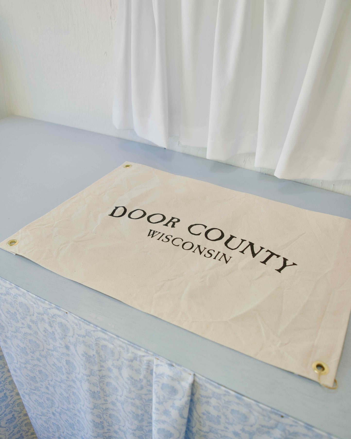 Door County Wisconsin Canvas Banner Flag with Grommets