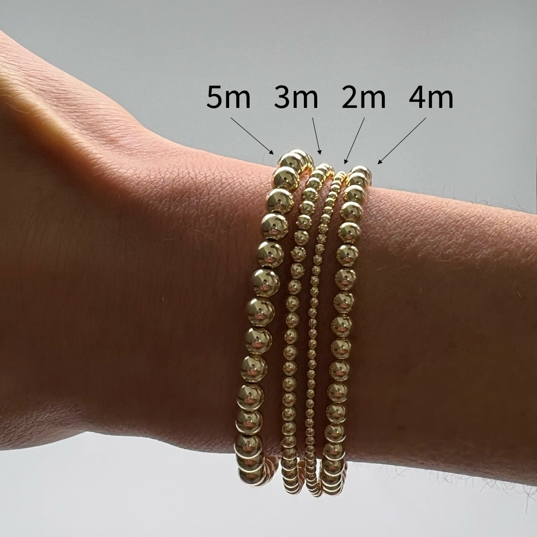Gold Ball Bracelet Bracelet - 3mm