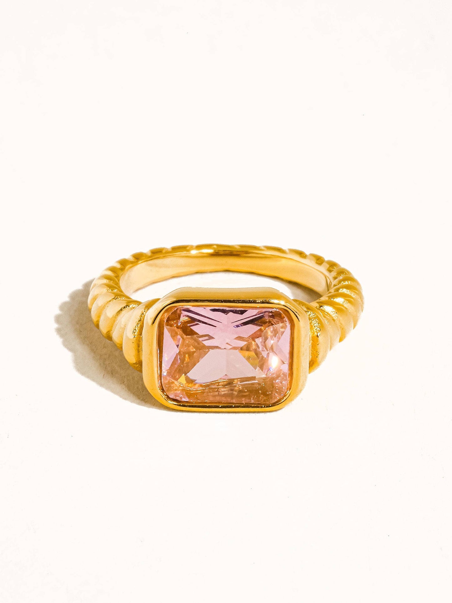 Lydia Pink Gem Cocktail Ring