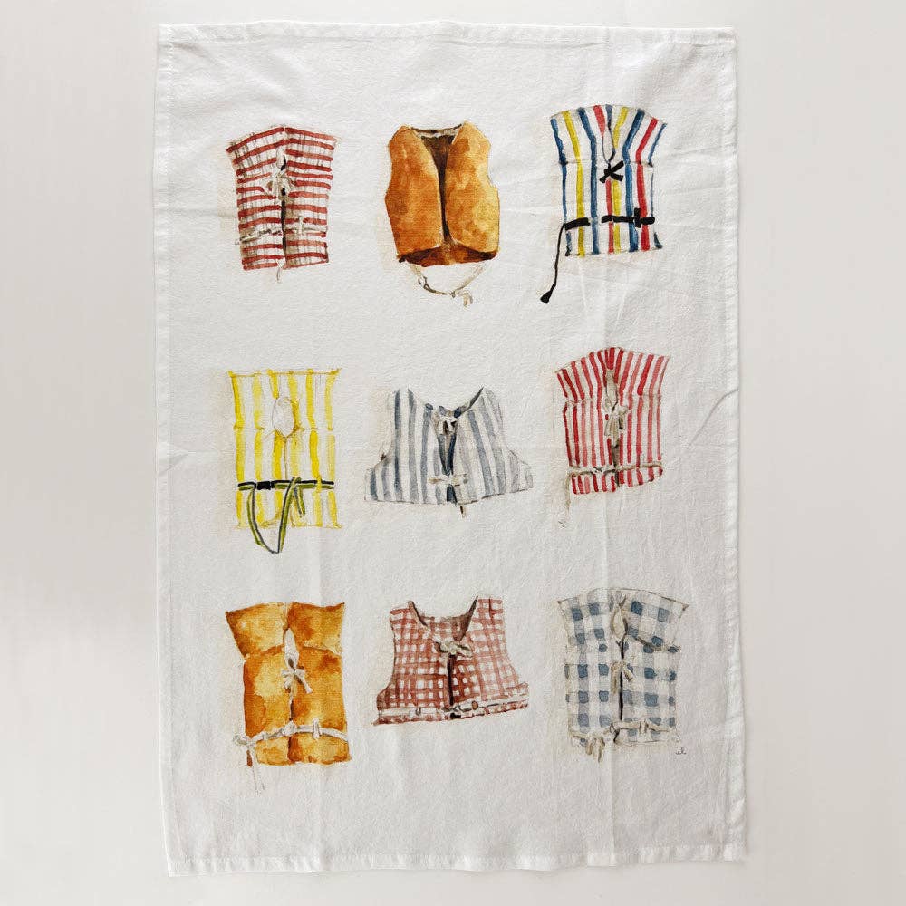 Emily Lex Studio Boat coats tea towel
