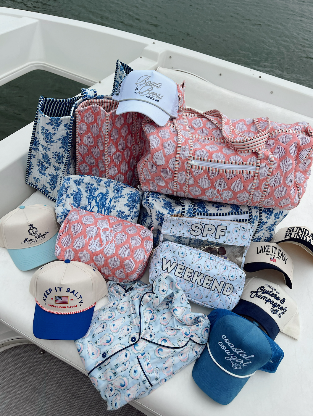 Oysters & Champagne - Navy Corduroy Trucker Hat