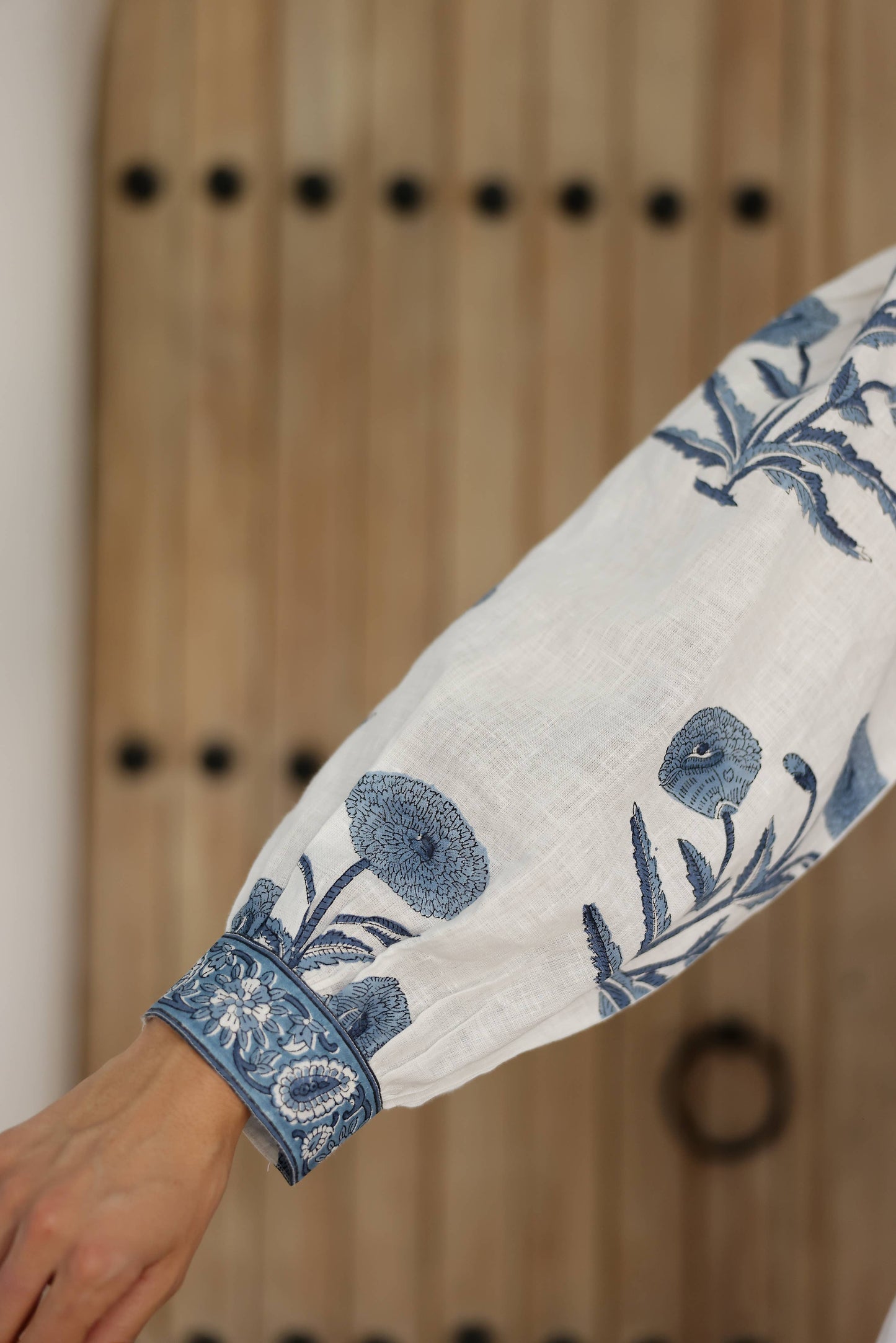 Mykonos Mini Dress Indigo Flower