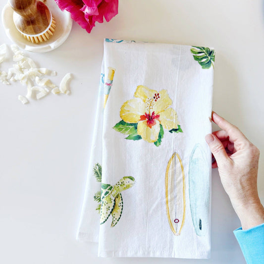 Emily Lex Studio Tropical tea towel