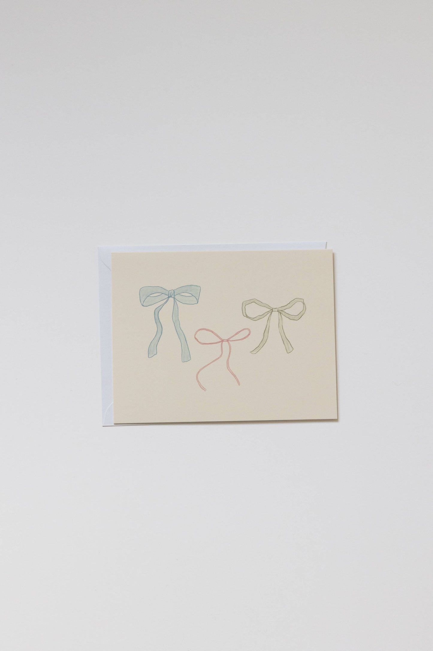 Ribbon Bow Greeting Card (Blank Interior)