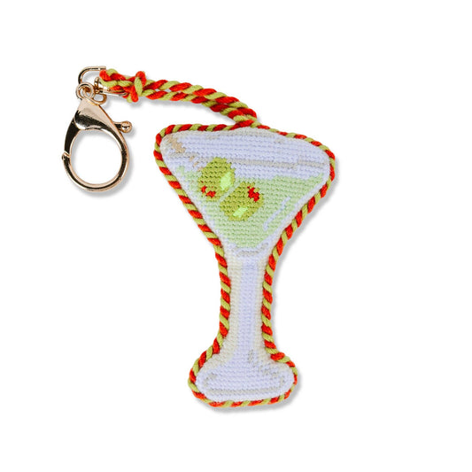 Dirty Martini Needlepoint Bag Charm