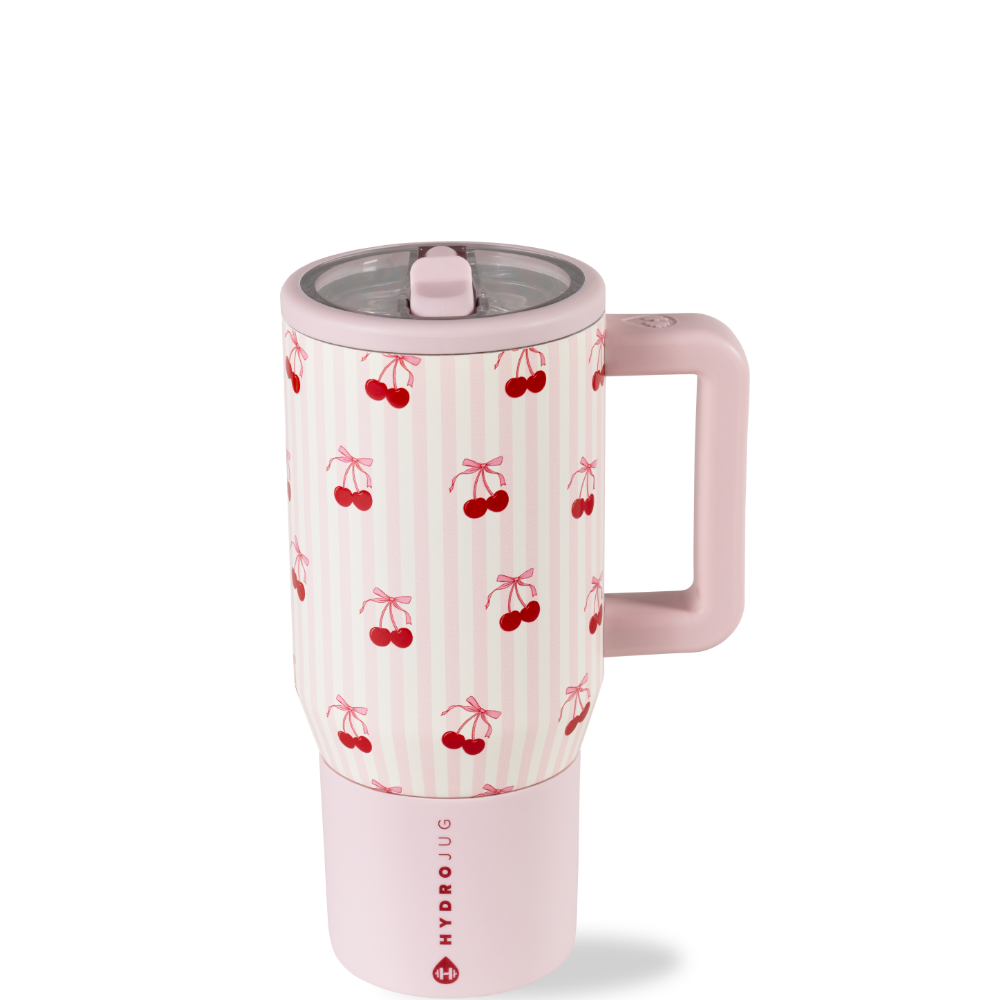 HydroJug Sweet Cherry 20oz Traveler Tumbler