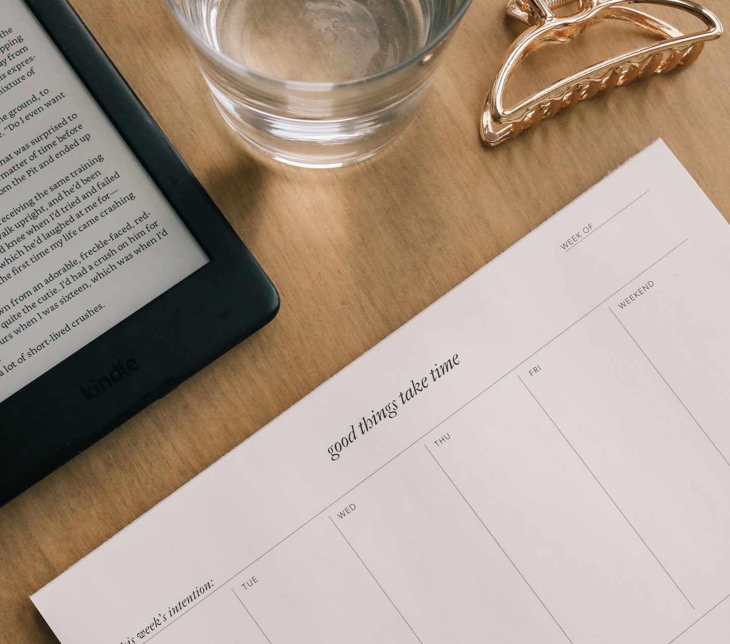 Good Things Take Time Weekly Notepad Planner