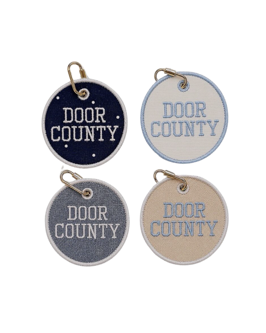 Door County Embroidered Bag Charm