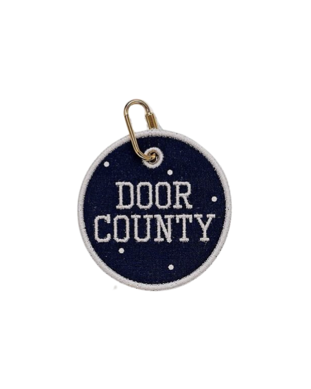 Door County Embroidered Bag Charm