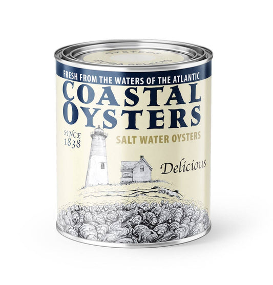Vintage Oyster Style Candle Coastal Oysters