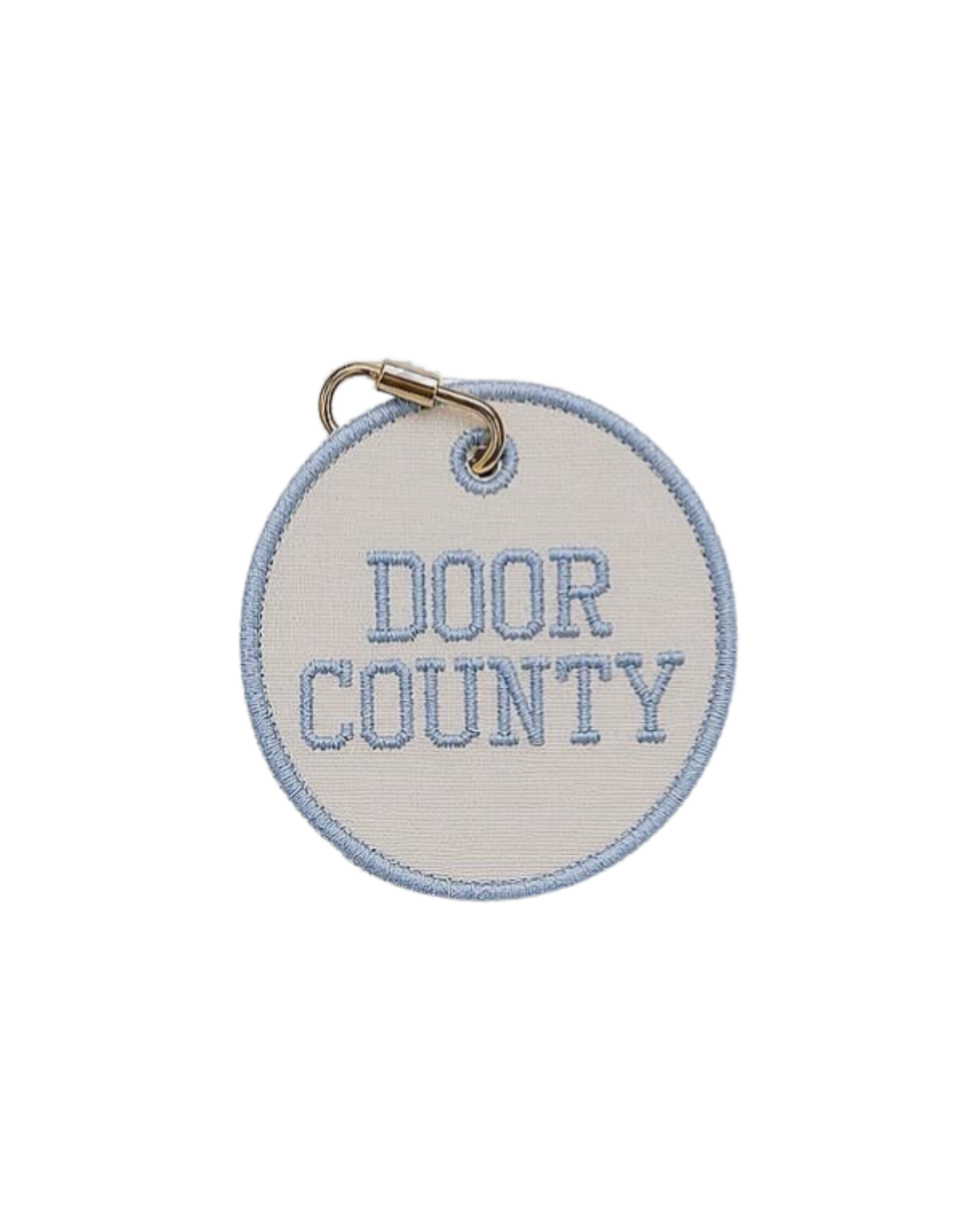 Door County Embroidered Bag Charm