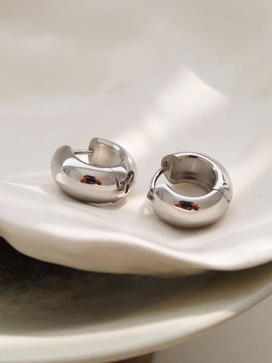 Alexis Chunky Silver Hoop Earring