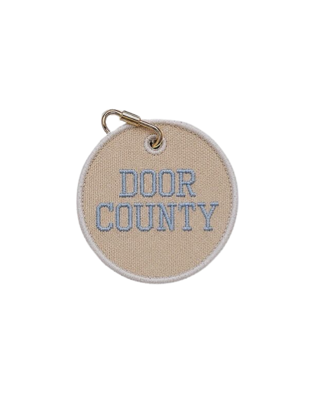 Door County Embroidered Bag Charm
