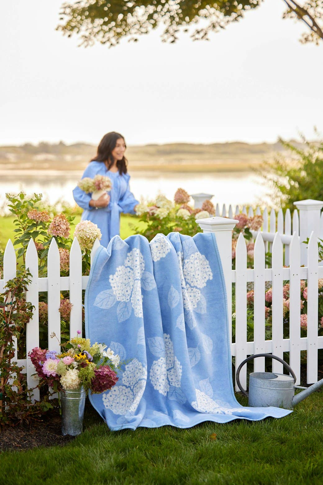 Hydrangeas Bluebell Family Size ChappyWrap Blanket