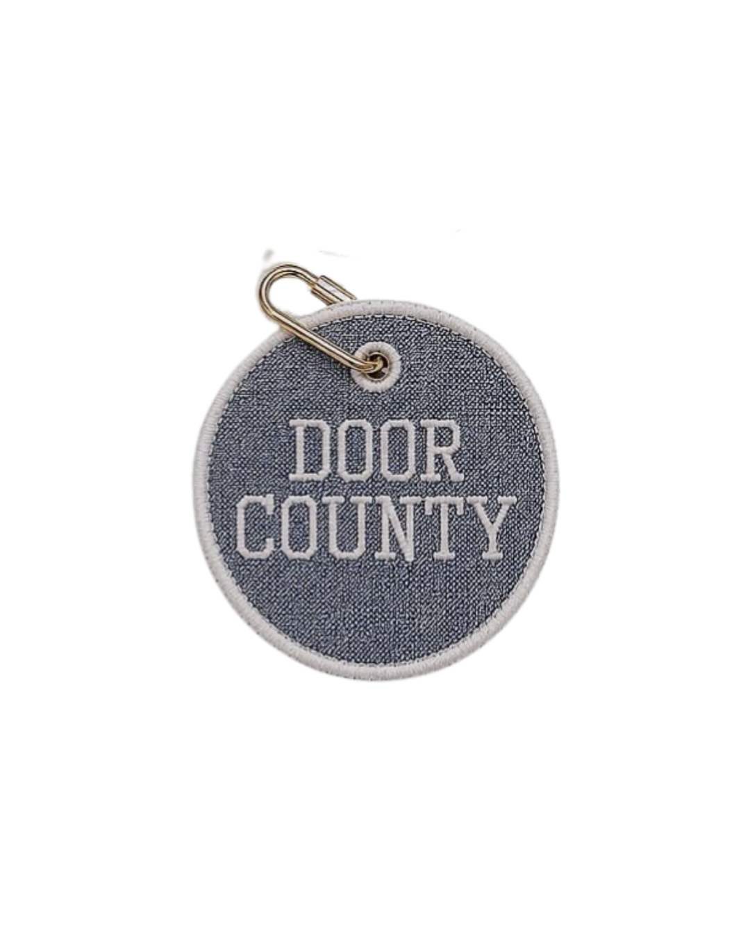 Door County Embroidered Bag Charm