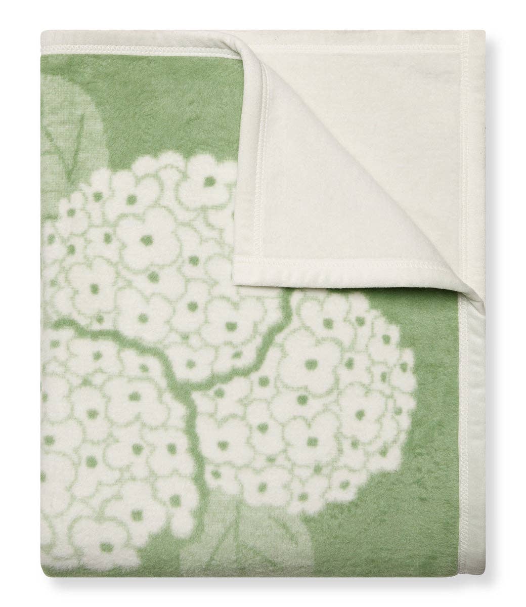 Hydrangeas Sage ChappyWrap Blanket