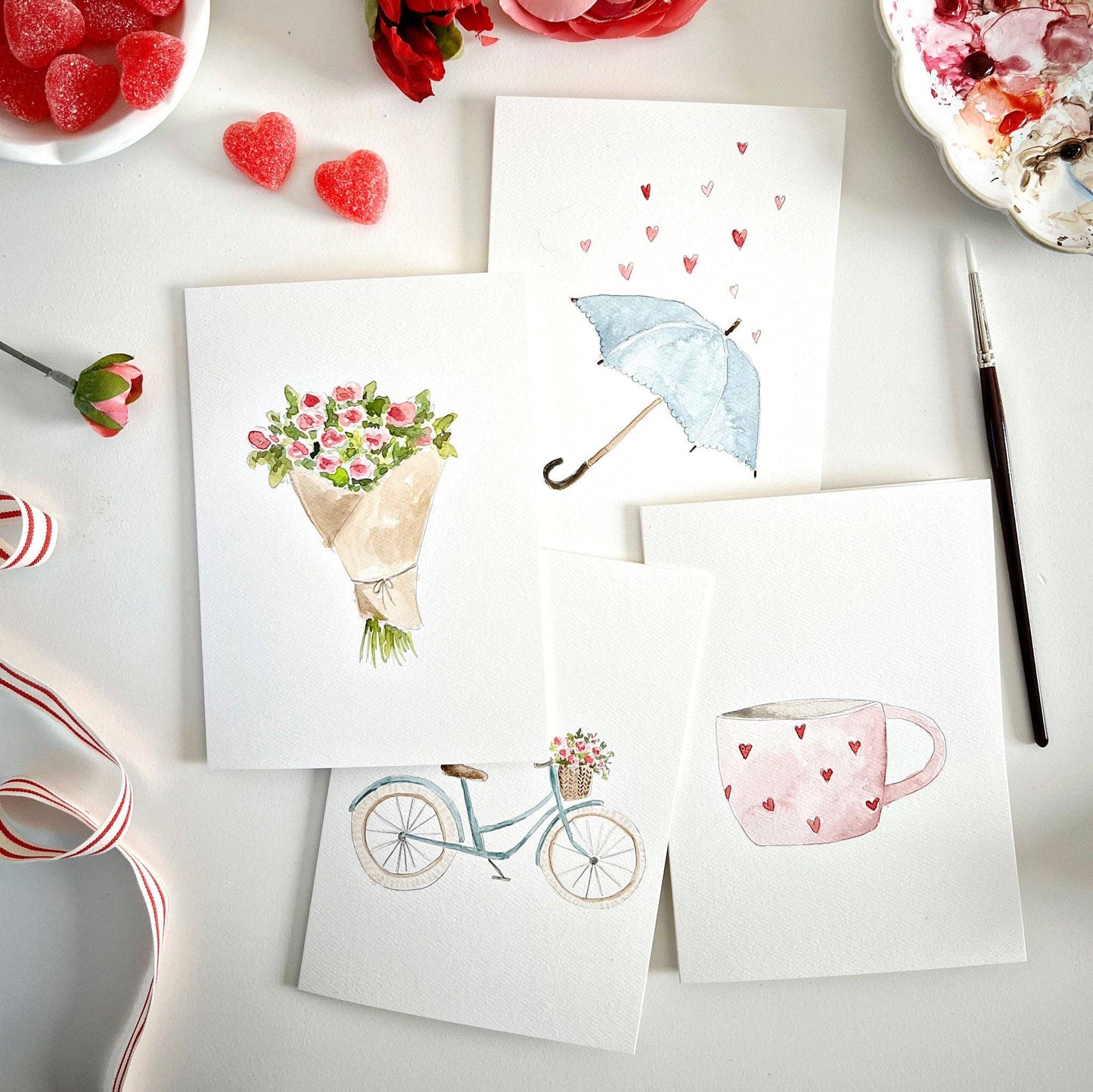 Emily Lex Studio Love Sweet Love Paintable Notecard