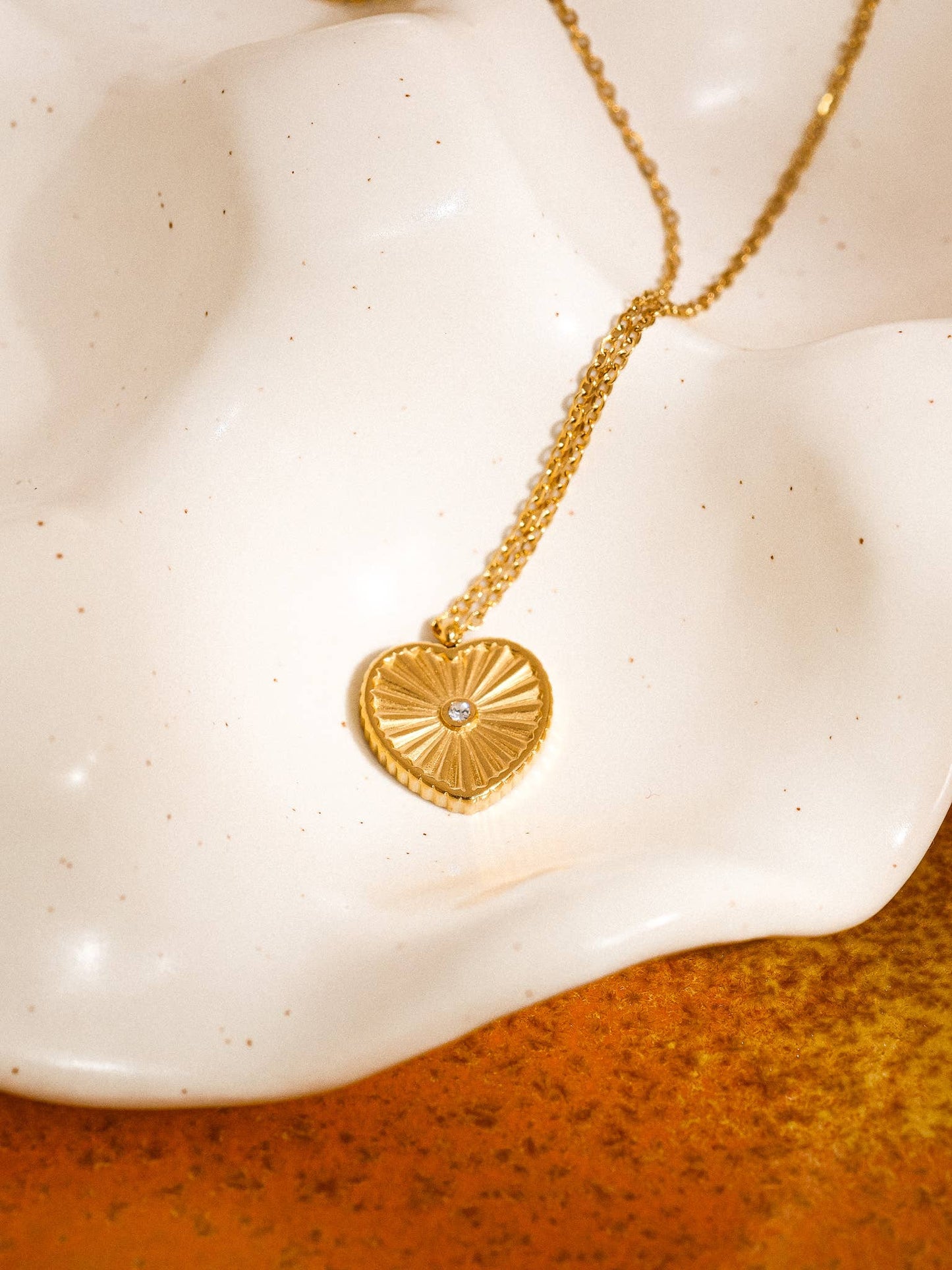 Textured Heart Necklace