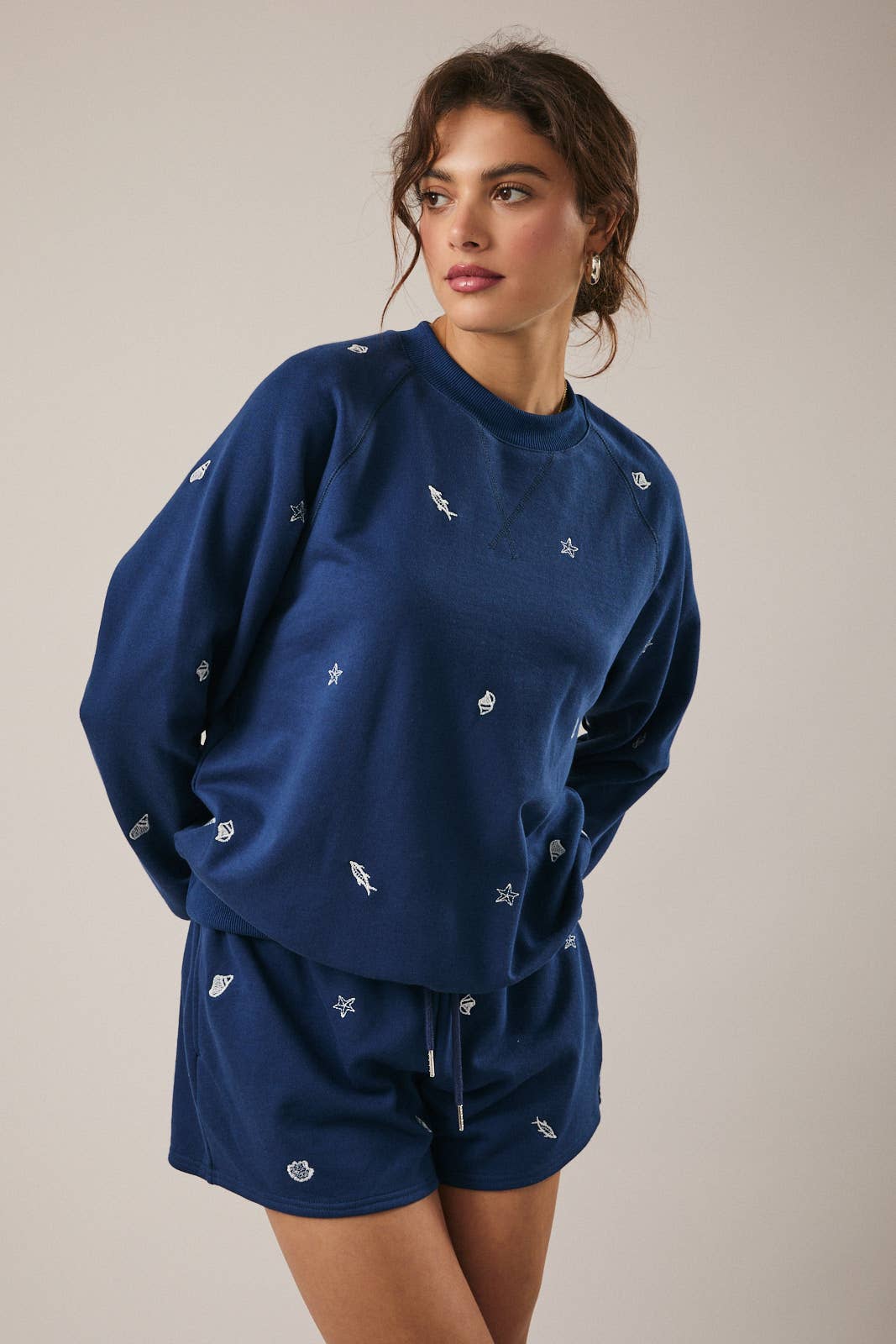 Coastal Embroidered Crewneck