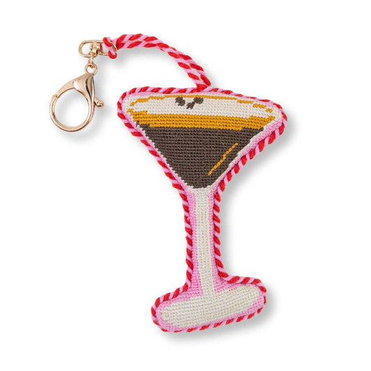 Espresso Martini Needlepoint Bag Charm