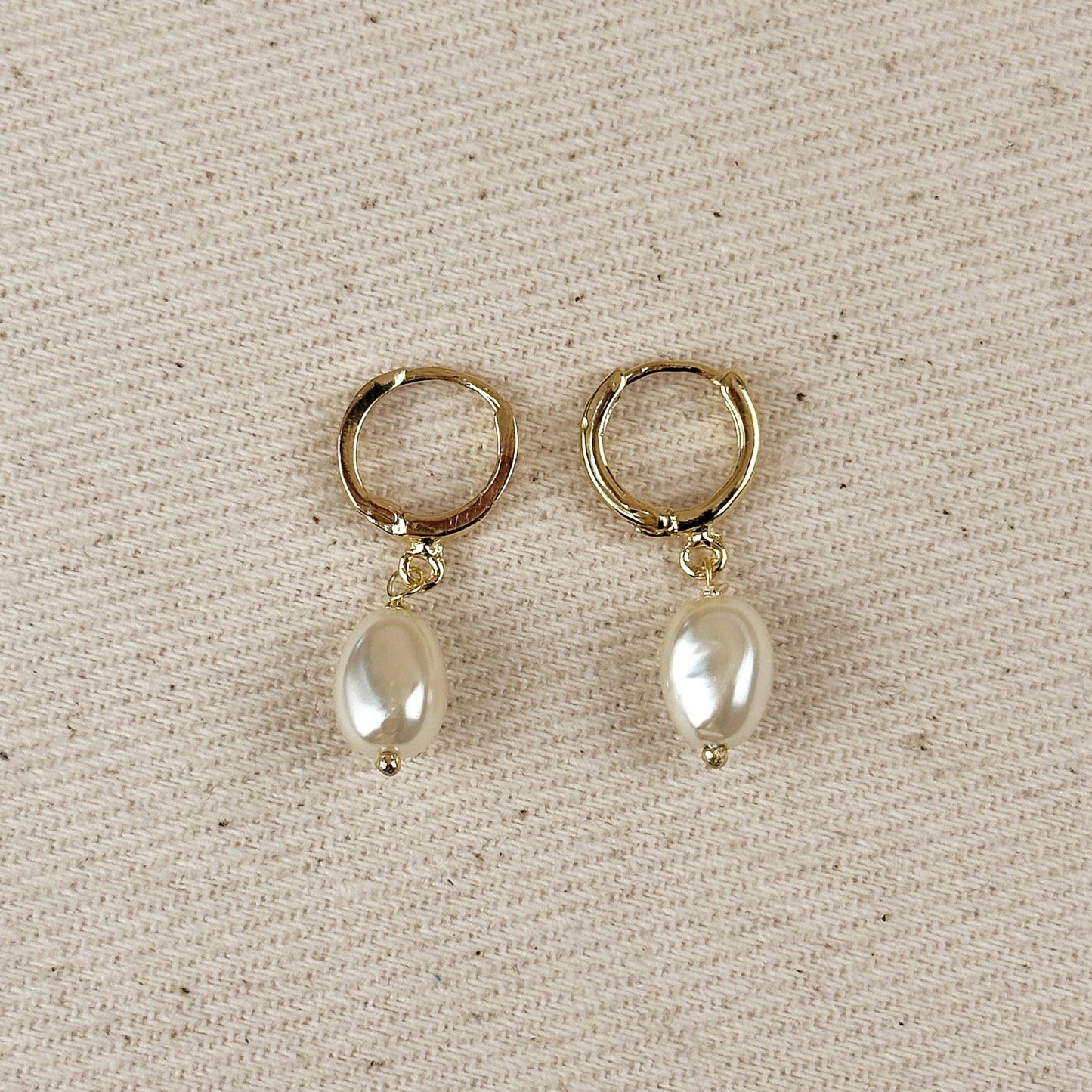 Percy Pearl Hoop Earrings