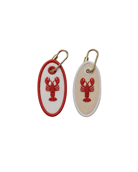 Lobster Embroidered Bag Charm