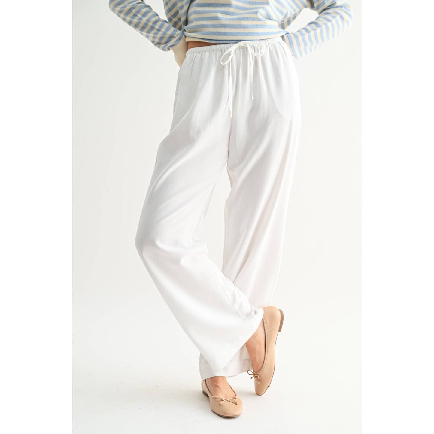 The Summer White Linen Pant