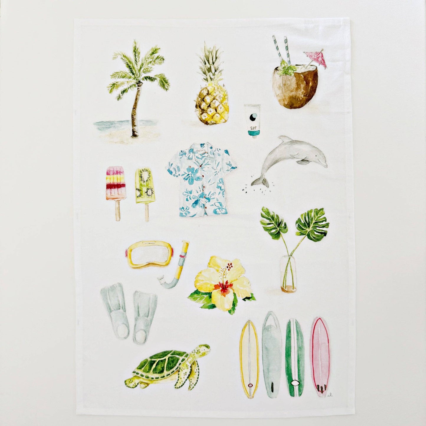 Emily Lex Studio Tropical tea towel