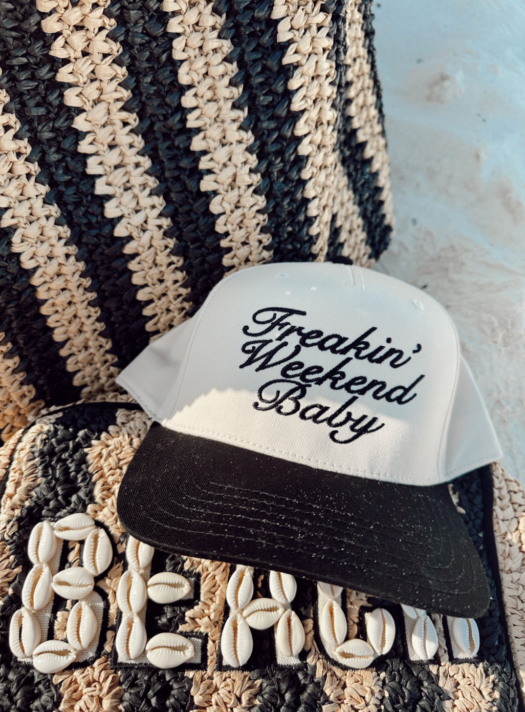 Freakin' Weekend Baby - Black Vintage Trucker Hat