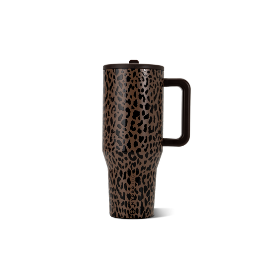 Brown Leopard HydroJug 32 oz Traveler Tumbler
