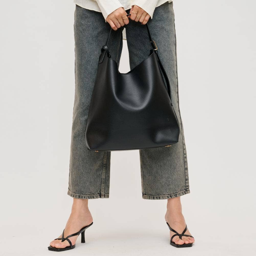 The Daily Hobo Tote in Black