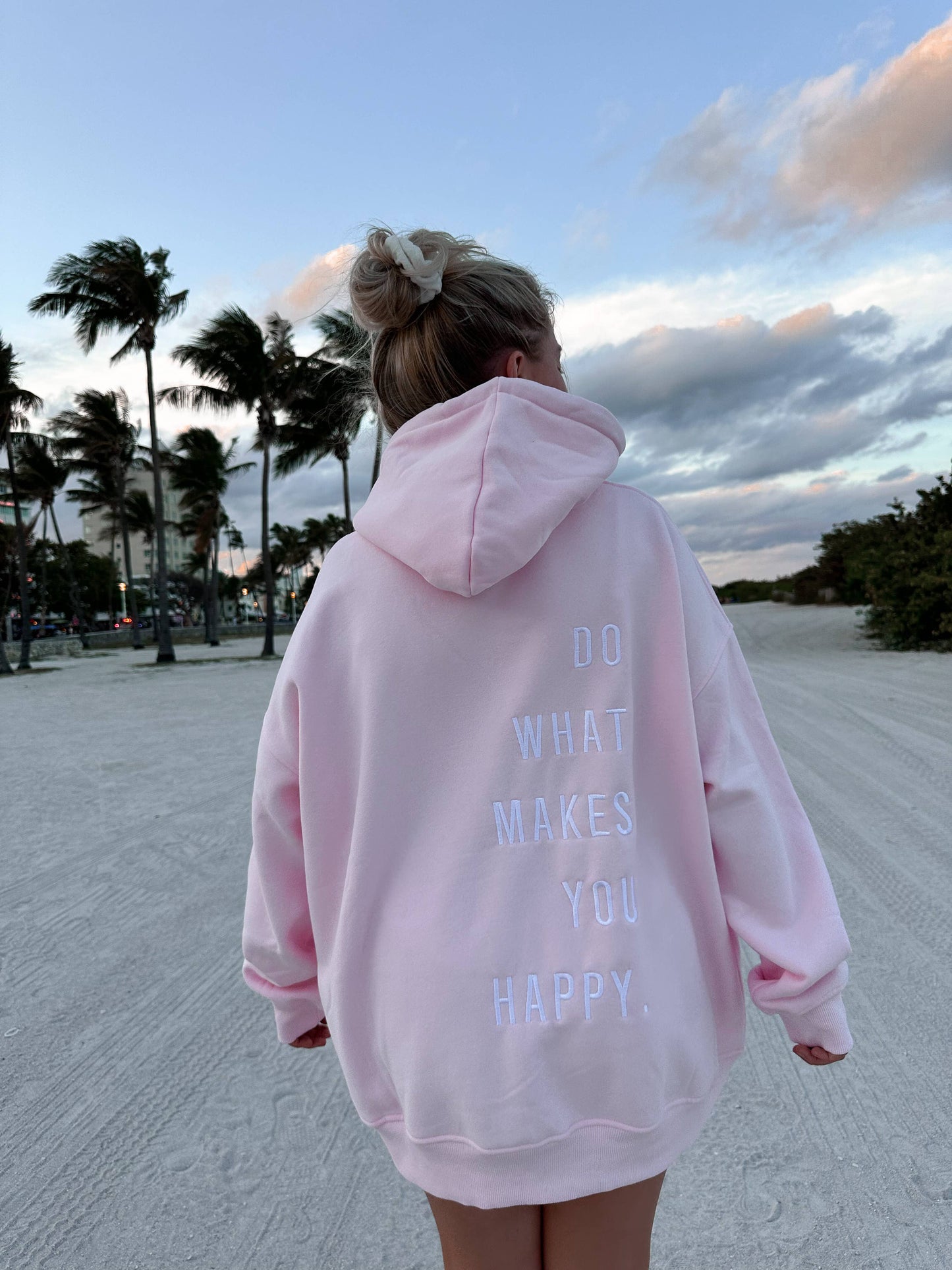 Do What Makes You Happy Embroider Hoodie