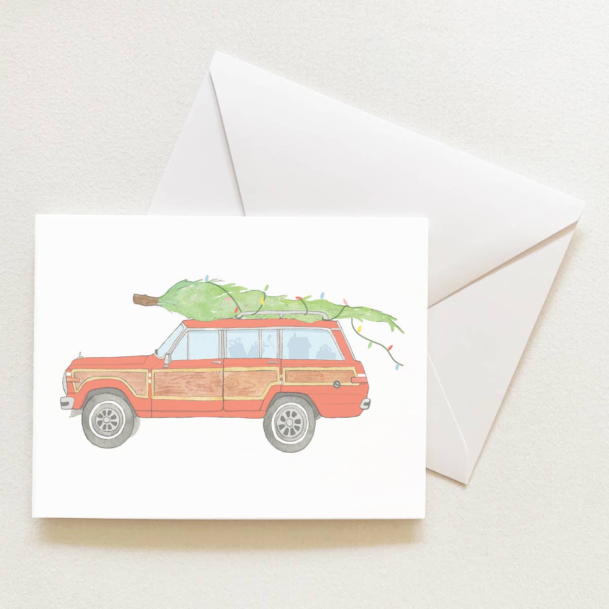 Tree Topped Wagon Boxed Note Cards