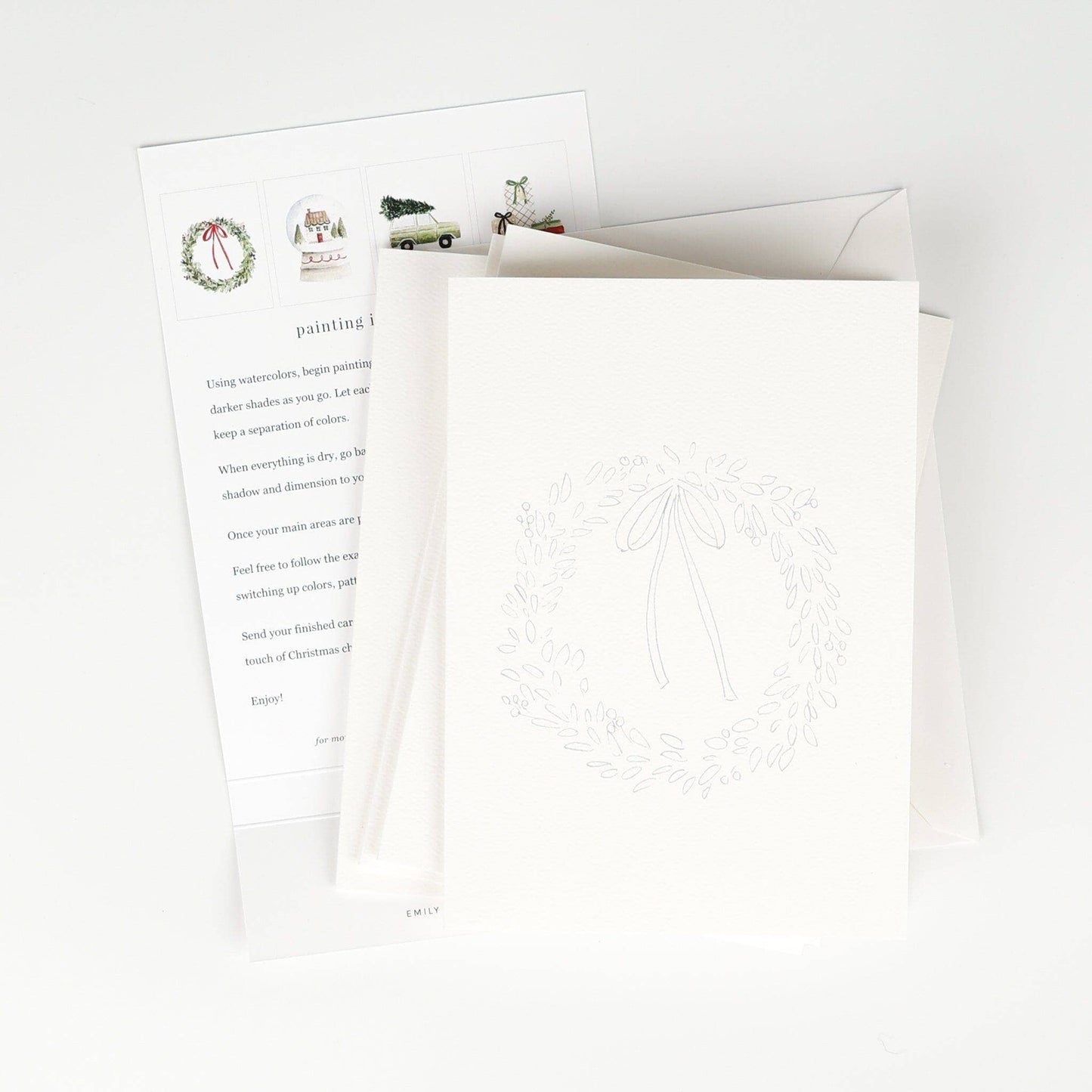Emily Lex Studio Christmas cheer paintable notecard