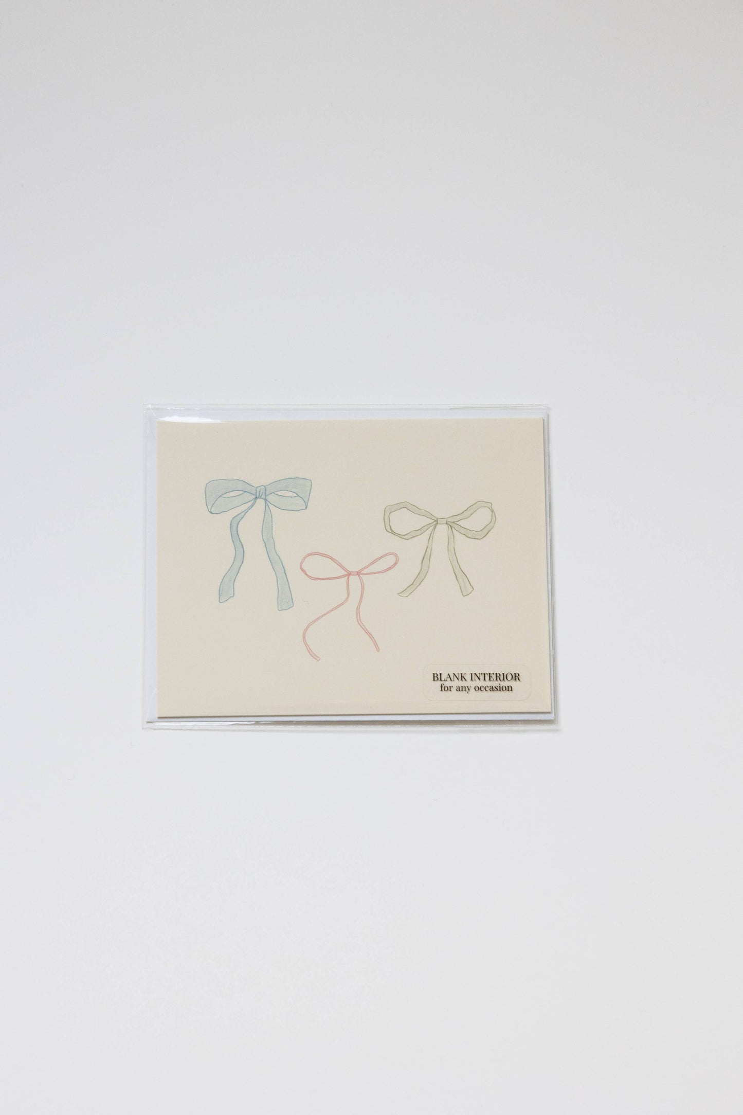 Ribbon Bow Greeting Card (Blank Interior)