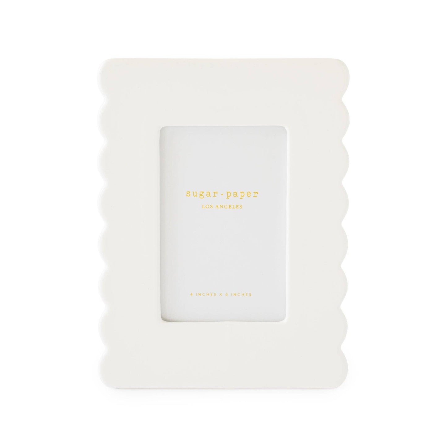White Scallop Ceramic Picture Frame