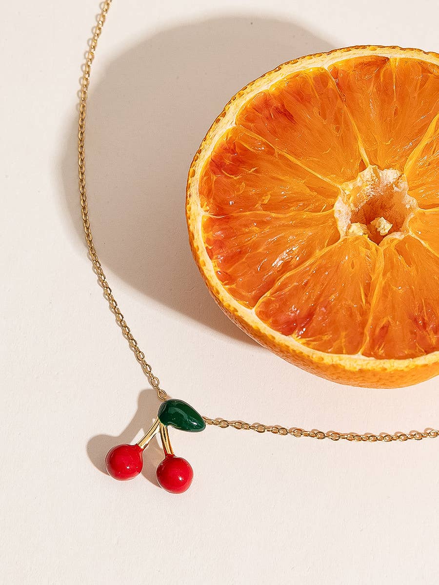 Vintage Cherry Necklace