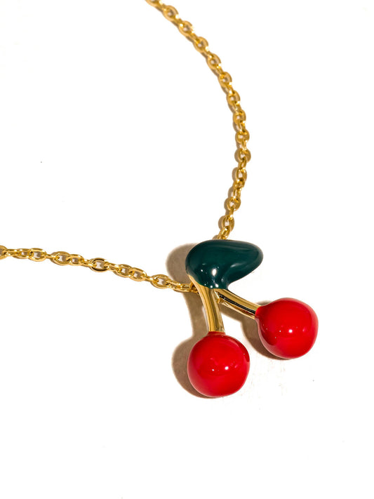 Vintage Cherry Necklace