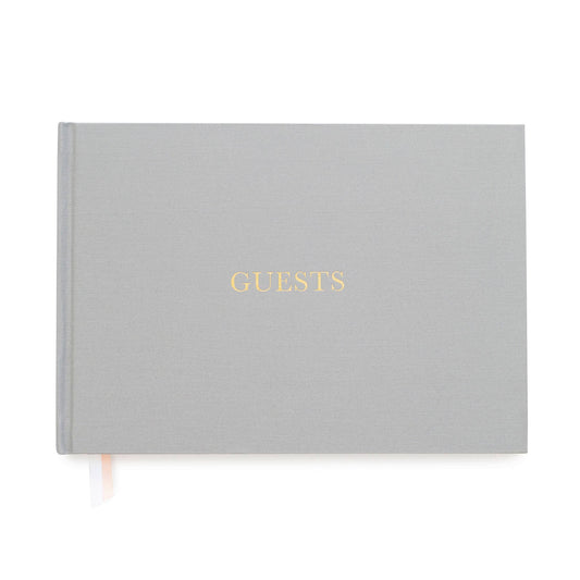 Grey Linen Guest Book