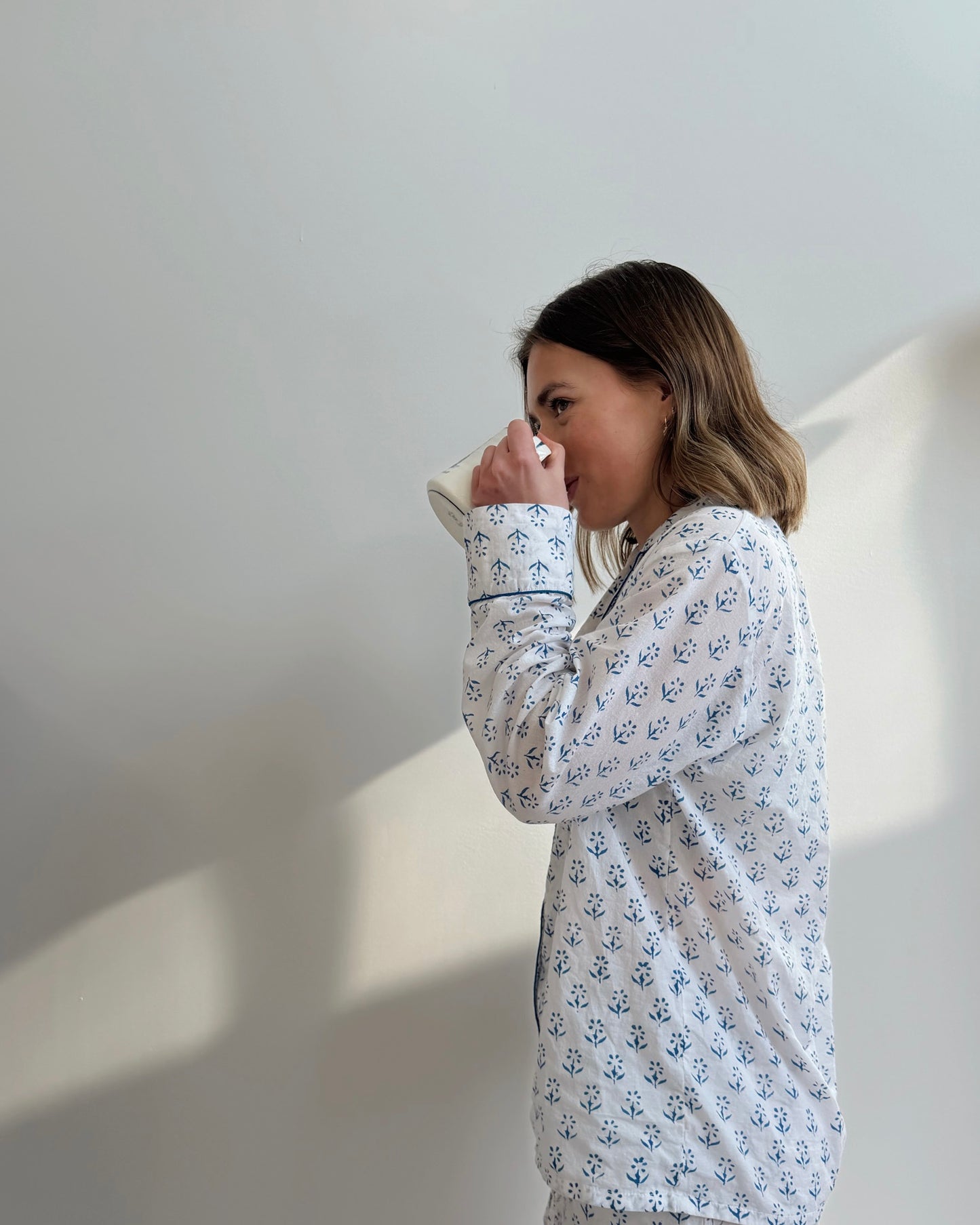 Leighton Long Sleeve & Pants Cotton Pajama Set