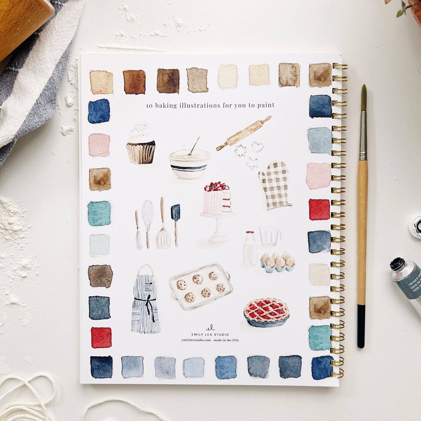 Emily Lex Studio Baking Watercolor Workbook